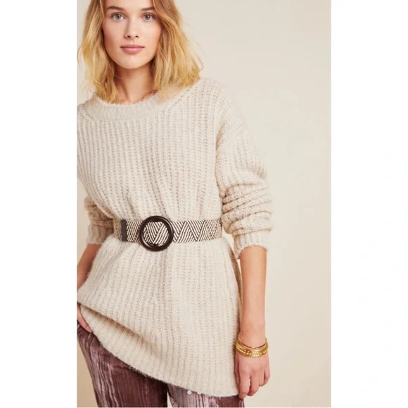 Anthropologie Camila Neutral Sweater NWT Oversized SZ XL - Picture 1 of 12